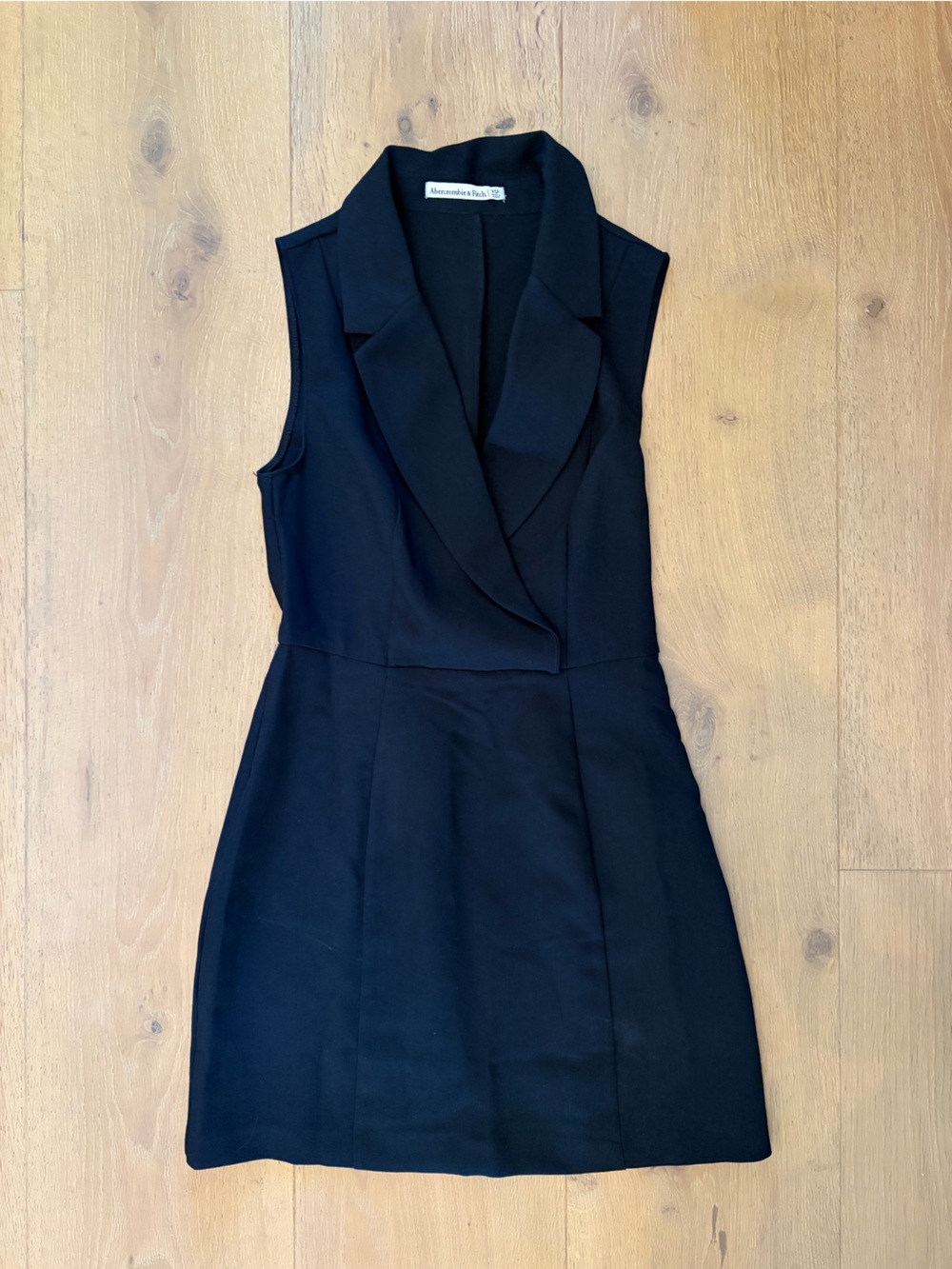 Abercrombie & Fitch Black Sleeveless Blazer Corporate Cocktail Dress
